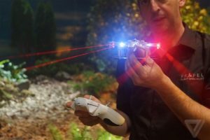 Star wars green laser shooting drone