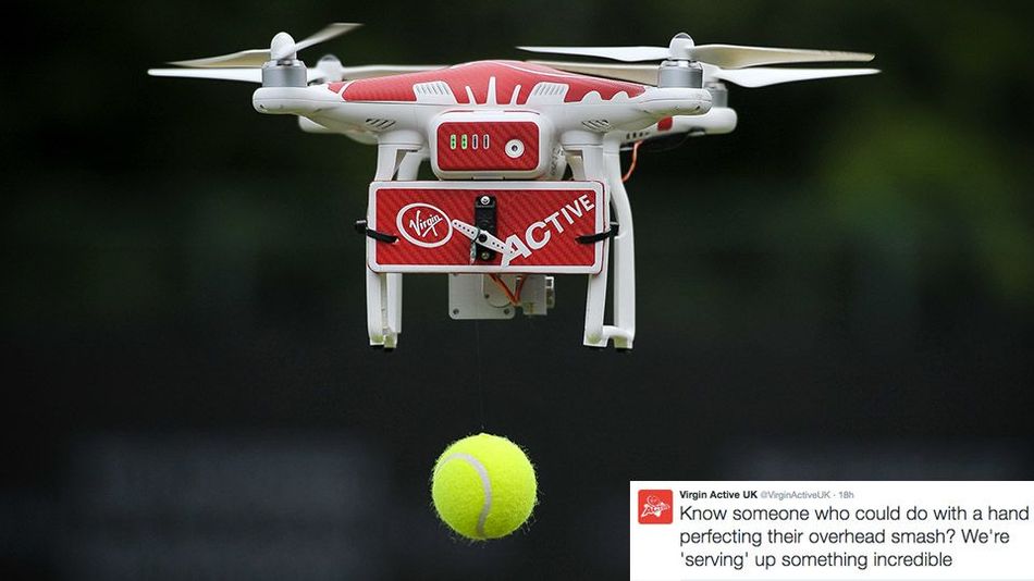 tennis drone virgin