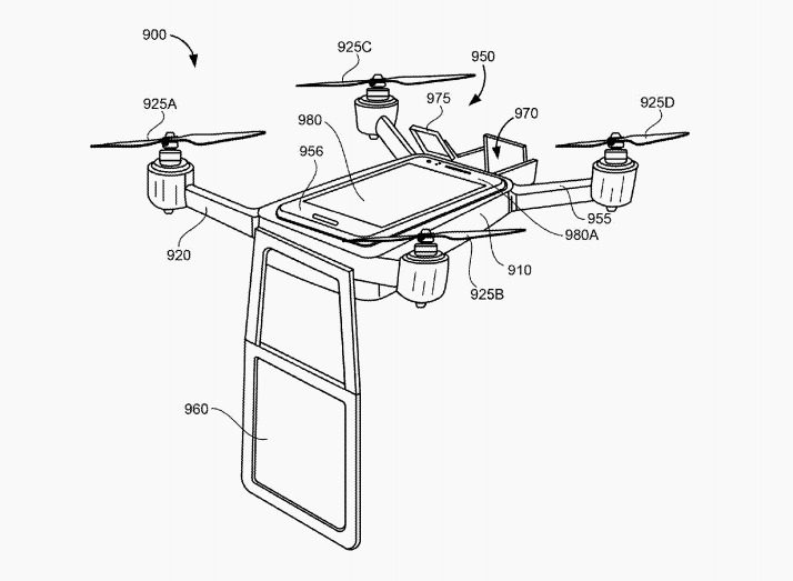 google conference call drone patent quadcopter