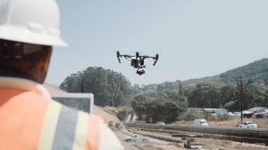 Commercial Drone at Construction Site Launching 2