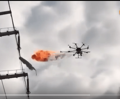 flame throwing drones