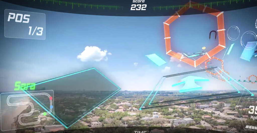 smart glasses augmented reality drone game