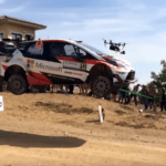 dji wrc world rally champs drone crash near miss inspire 2