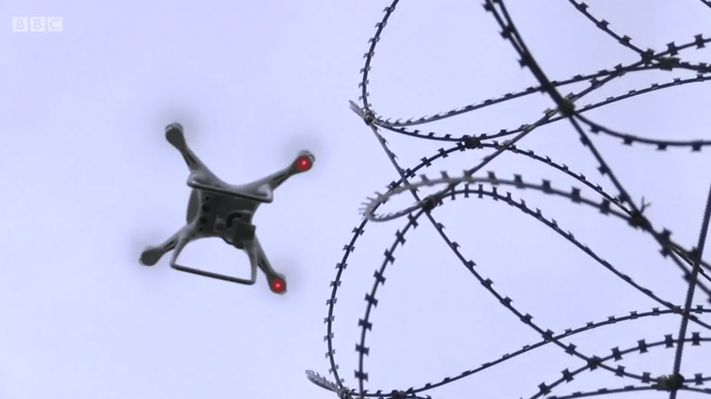 bbc dji drones prison delivery