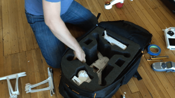 Packing up a drone