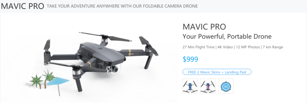 di summer sale - mavic pro with accessories