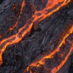 drone near a volcano