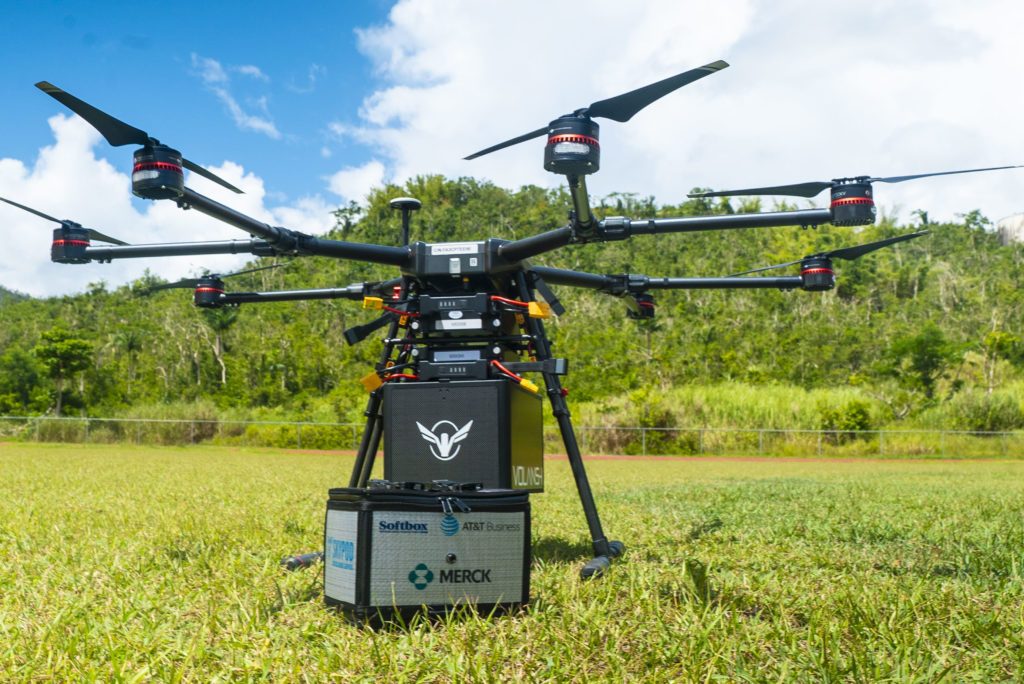 at&t drone delivery in puerto rico