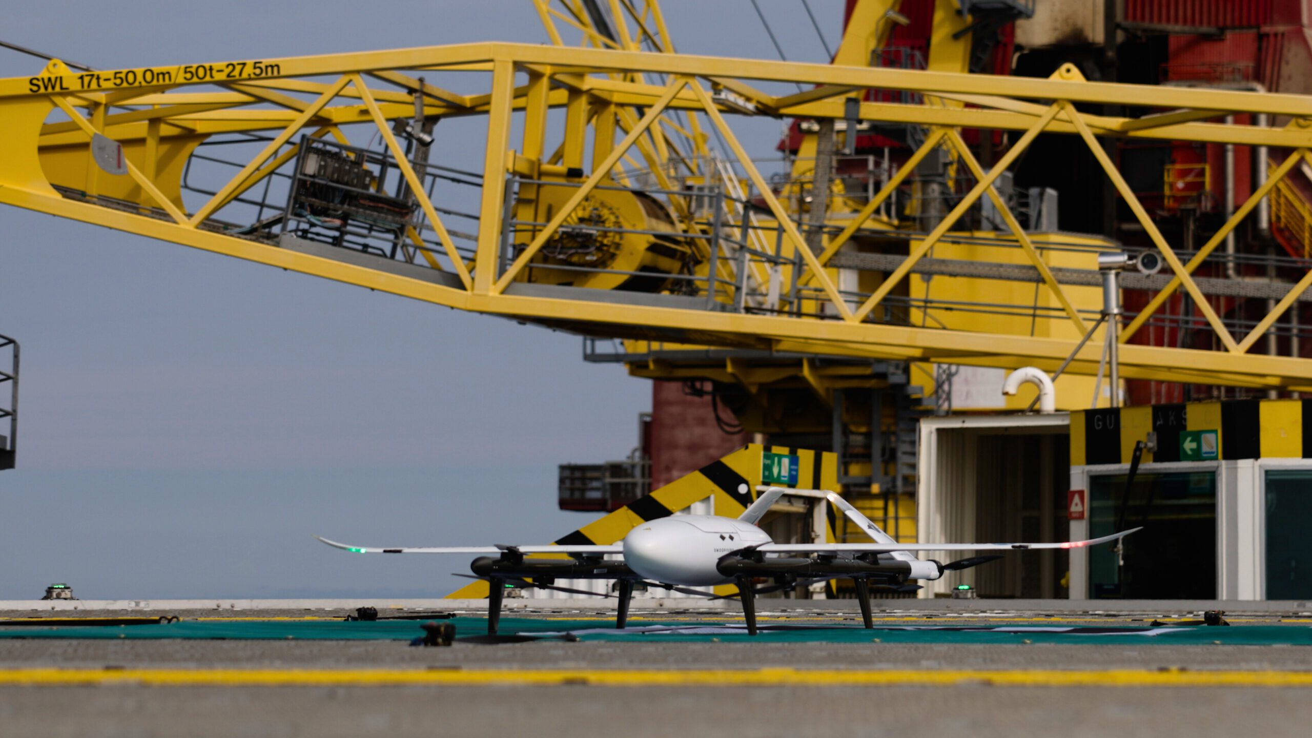 drone delivery to off-shore drilling platform