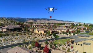 Defibrillator drone delivery