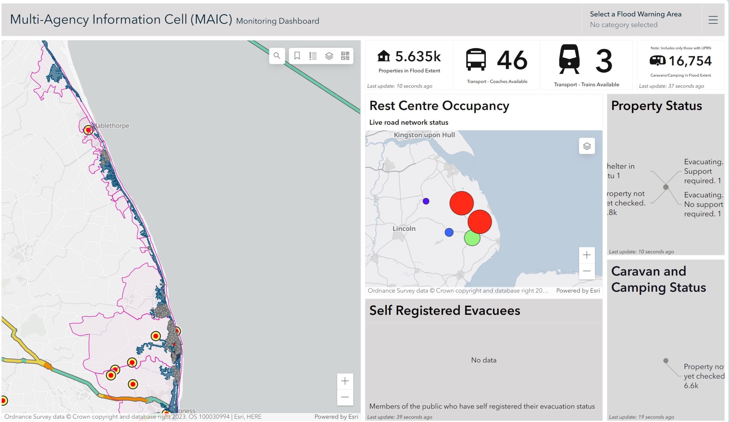 geospatial emergency response, ESRI technology Lincolnshire Resilience Forum