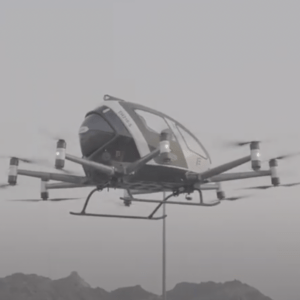 Unmanned air taxi trial