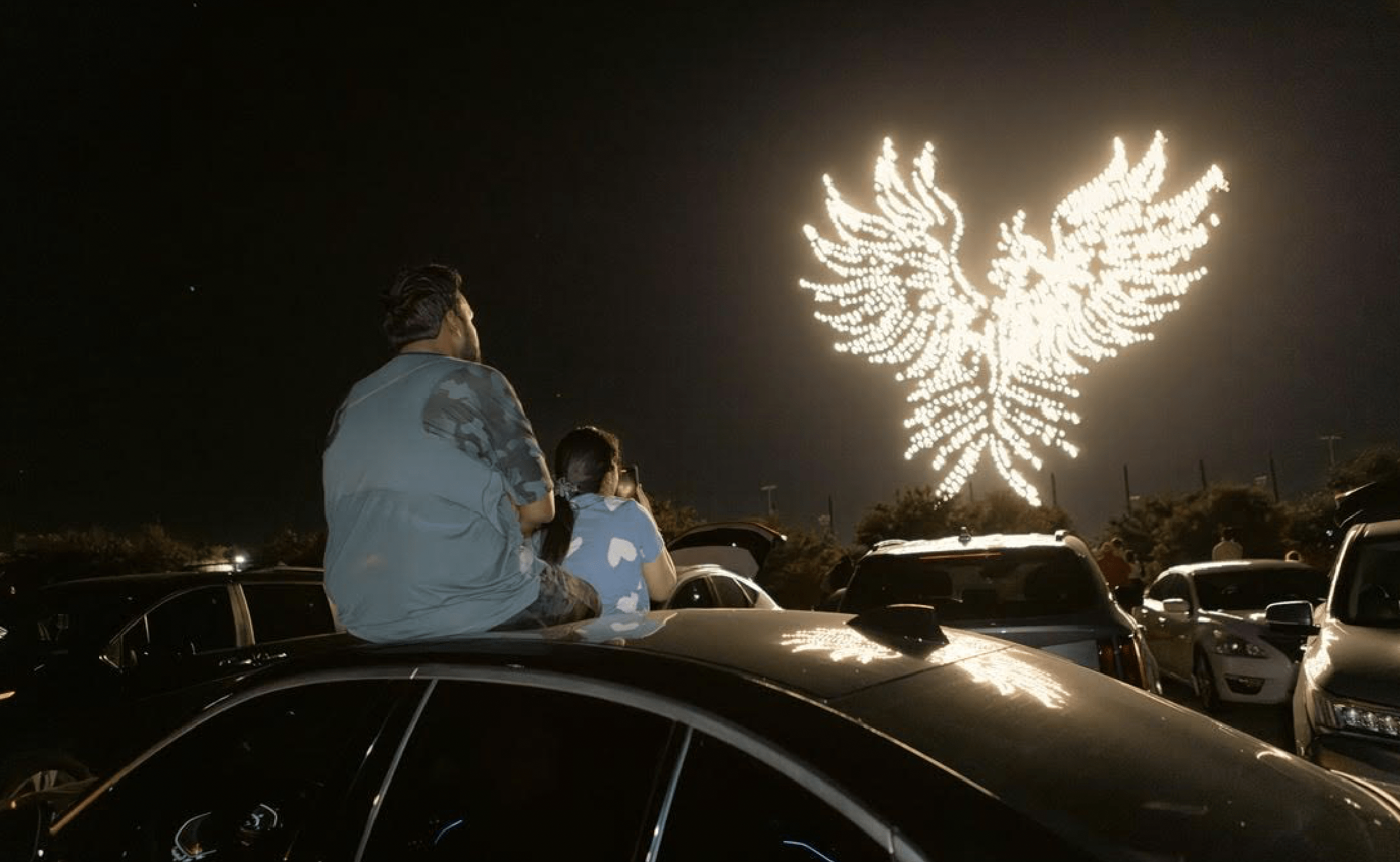 Report-breaking drone fireworks present – DRONELIFE