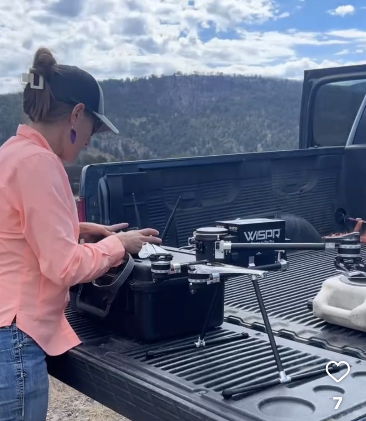 Drone mapping agricultural and conservation land in rural Colorado.
