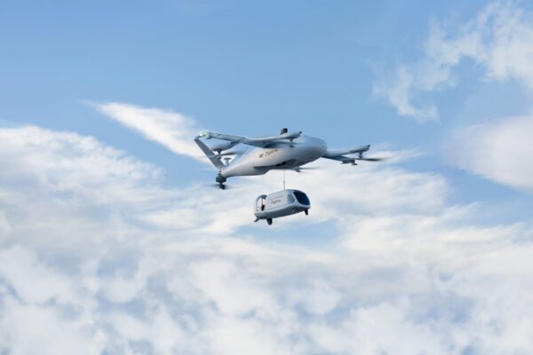 Zipline drone delivery aircraft featuring technology designed to reduce flight noise